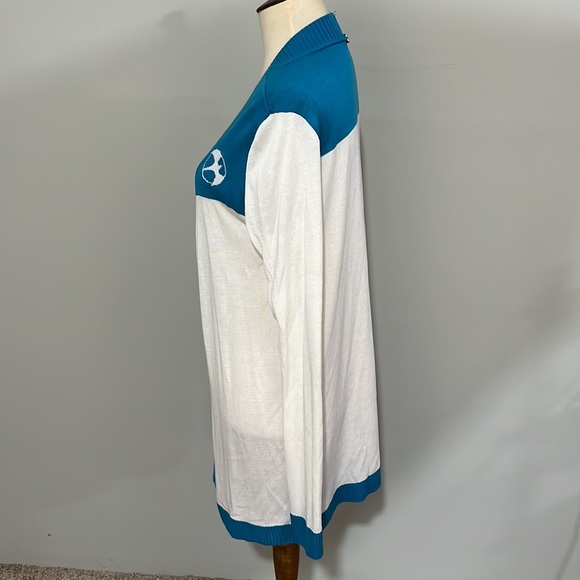 Valiant + Elhoffer Design “The Faith Collection” longline cardigan sz L - Picture 5 of 11